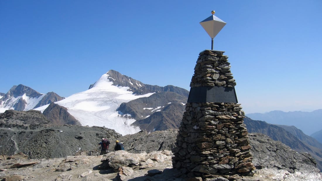 A mo<em></em>nument stands near wher<em></em>e Ötzi the Iceman was discovered in 1991.