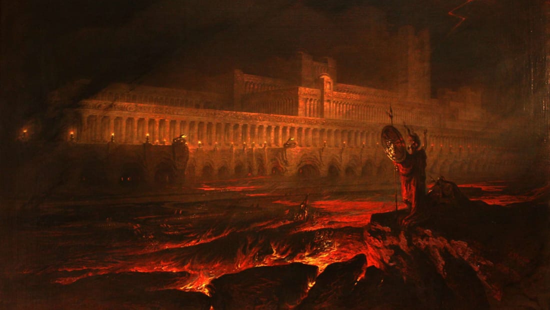 A 19th-century painting of Paradise Lost's Pandemo<em></em>nium by John Martin.