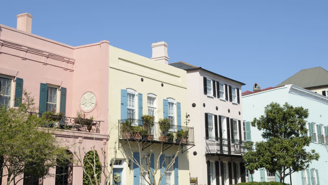 Rainbow Row in Charleston, South Carolina